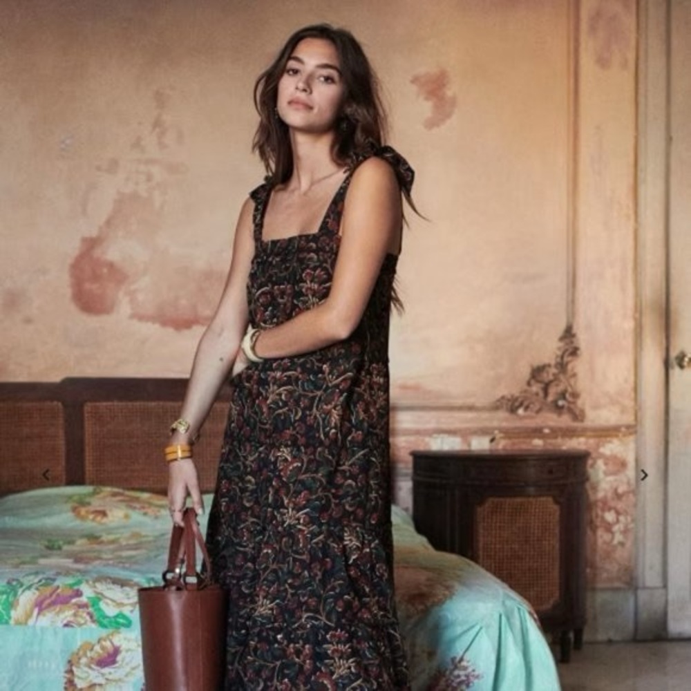 Sezane Annie Floral Maxi Dress